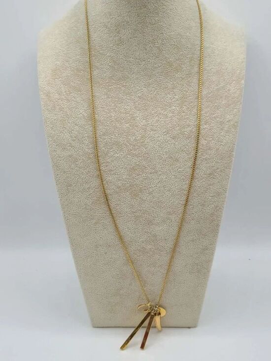 J Crew Jewelry - J Crew Gold Tone Charm Necklace Like New